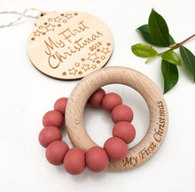 Load image into Gallery viewer, “My First Christmas” Duo Teether