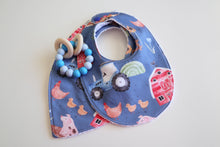 Load image into Gallery viewer, Blue Farmyard Bib