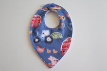 Load image into Gallery viewer, Blue Farmyard Bib