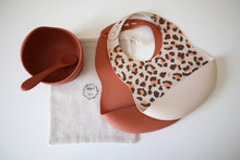 Load image into Gallery viewer, Leopard & Rust Baby Dinner Set