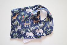 Load image into Gallery viewer, Night Safari Burp Cloth