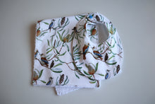 Load image into Gallery viewer, Blue Kookaburra Burp Cloth