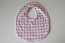 Load image into Gallery viewer, Rose Pink Gingham Bib
