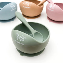 Load image into Gallery viewer, Silicone Scoop Bowl and Spoon Set