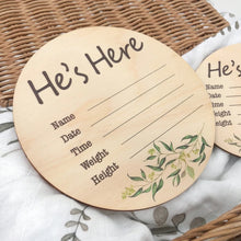 Load image into Gallery viewer, Small Baby Record Announcement Plaques