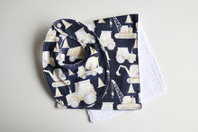 Load image into Gallery viewer, Riley Navy Burp Cloth