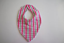 Load image into Gallery viewer, Pink and Green Gingham Bib

