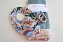 Load image into Gallery viewer, Brown Dinosaur Bib
