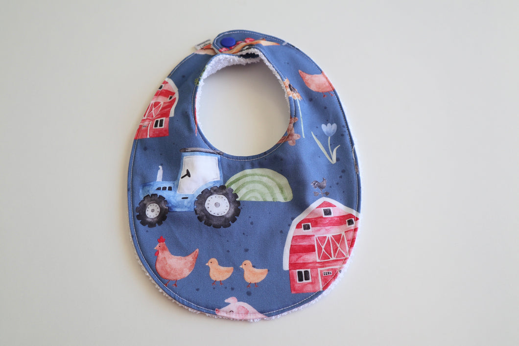 Blue Farmyard Bib