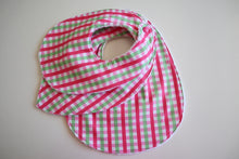 Load image into Gallery viewer, Pink and Green Gingham Bib
