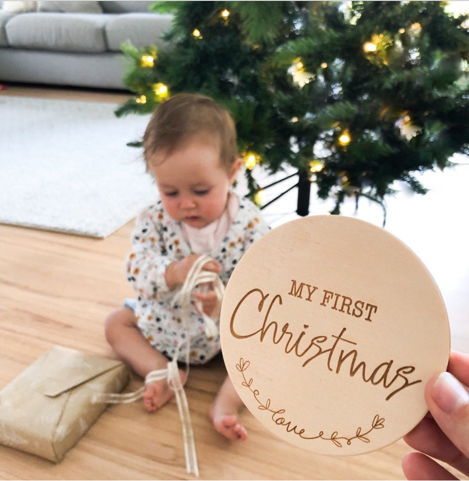 “My First Christmas” Milestone Plaque