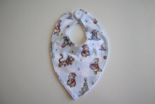 Load image into Gallery viewer, Winnie the Pooh Christmas Bib Blue
