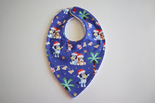Load image into Gallery viewer, Bluey Christmas Bib Blue
