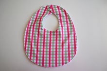 Load image into Gallery viewer, Pink and Green Gingham Bib
