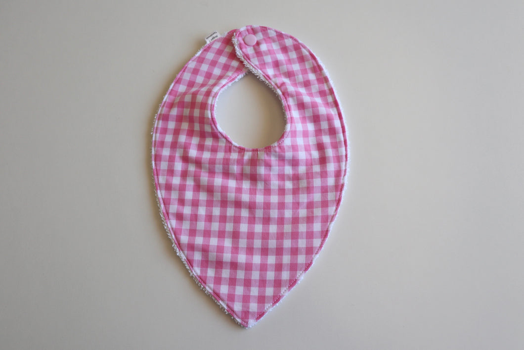 Pink Gingham Bib