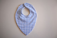 Load image into Gallery viewer, Blue Gingham Bibs
