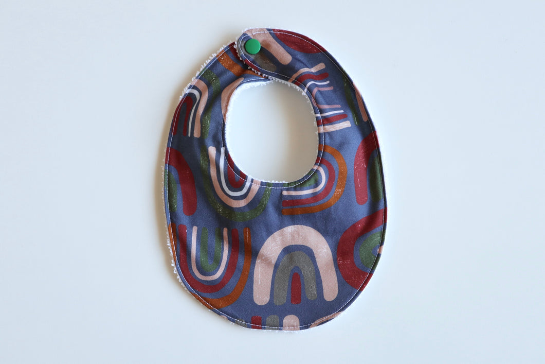 Navy Retro Rainbow Bib