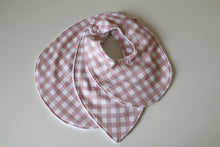 Load image into Gallery viewer, Rose Pink Gingham Bib
