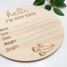 Load image into Gallery viewer, Large Baby Record Announcement Plaque
