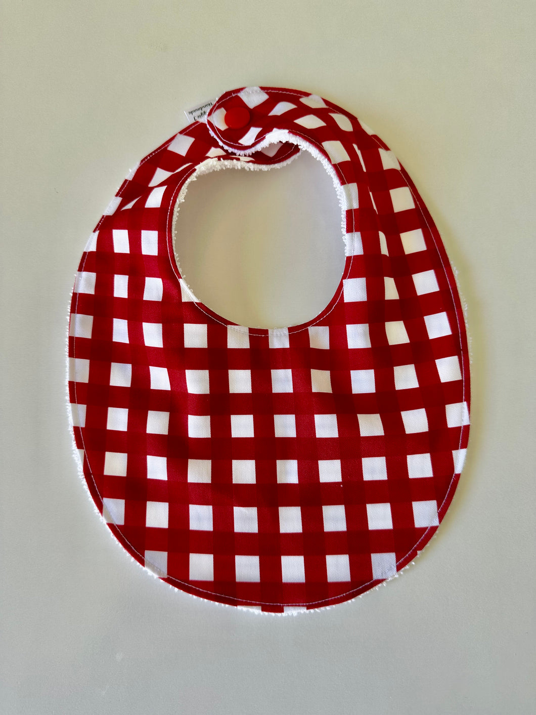 Red Gingham Bib