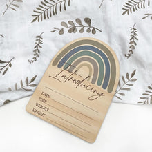 Load image into Gallery viewer, Rainbow Series - Baby Record Announcement Plaque
