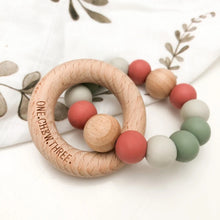 Load image into Gallery viewer, Australiana Edition - SINGLE RATTLE Silicone and Beech Wood Teether
