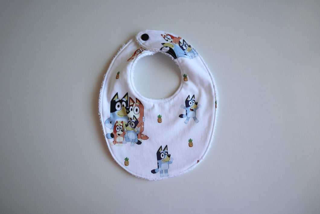 White Bluey Bib