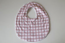 Load image into Gallery viewer, Rose Pink Gingham Bib
