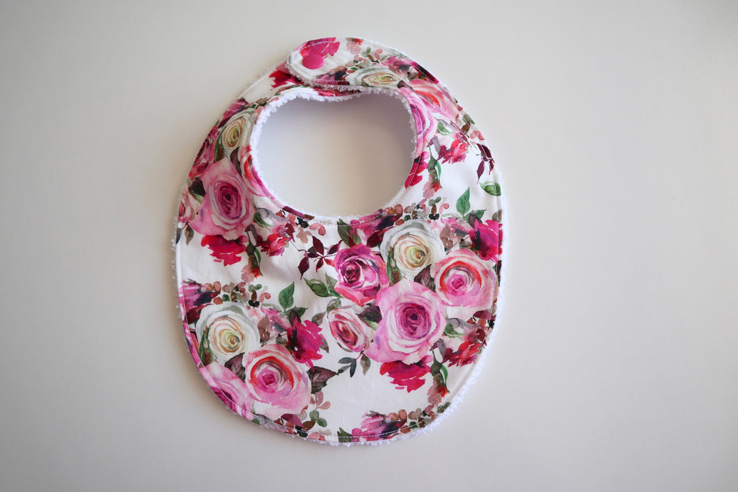 Pretty Pink Roses Bib