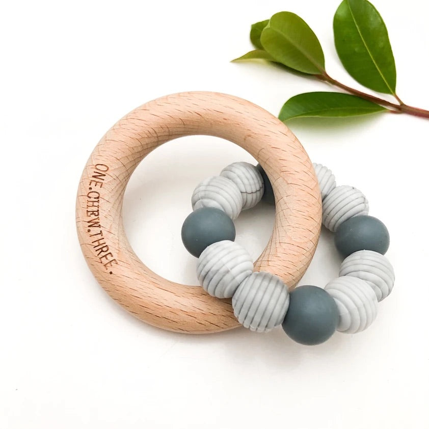 BEEHIVE Silicone and Beech Wood Teether