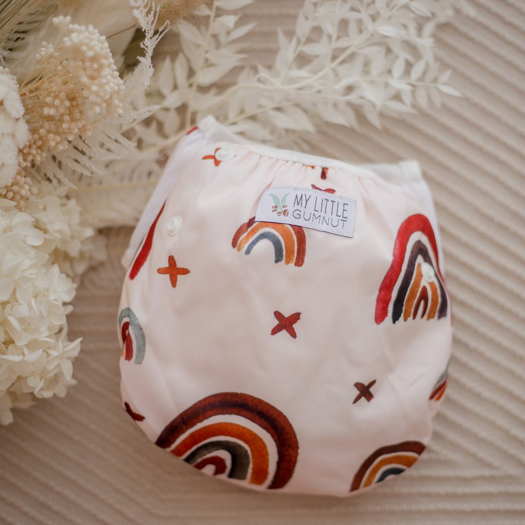 Earth Tones Rainbow Swimming Nappy