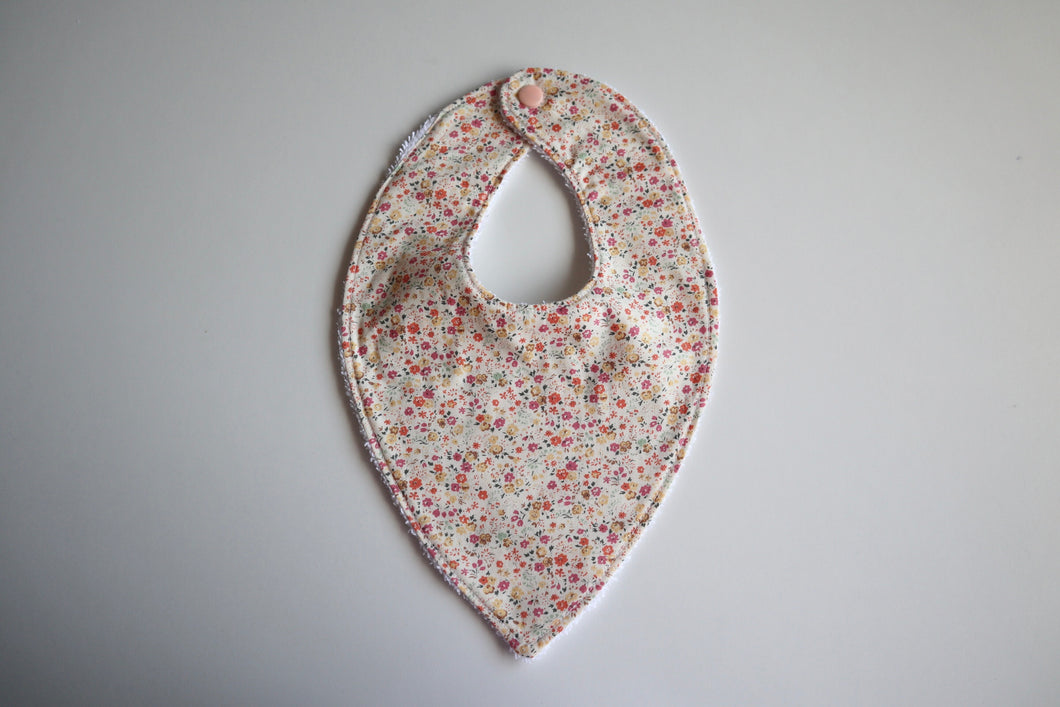 Apricot Flowers Bib