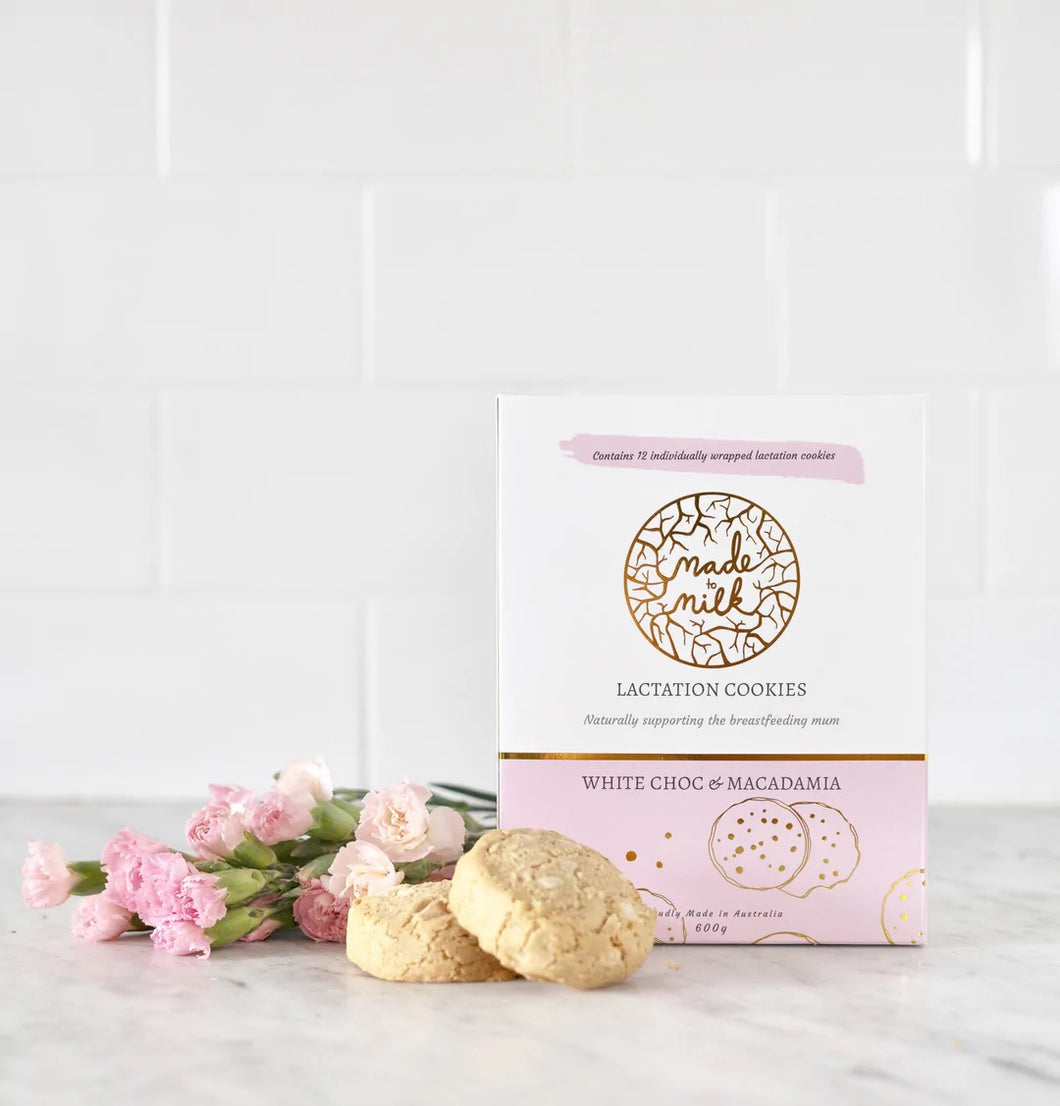 White Choc & Macadamia Nut Lactation Cookie