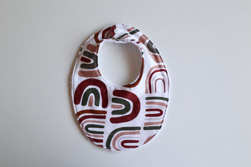 White Retro Rainbow Bib