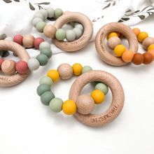 Load image into Gallery viewer, Australiana Edition - SINGLE RATTLE Silicone and Beech Wood Teether
