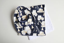 Load image into Gallery viewer, Riley Navy Burp Cloth
