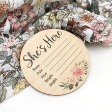 Load image into Gallery viewer, Small Baby Record Announcement Plaques
