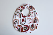 Load image into Gallery viewer, White Retro Rainbow Bib
