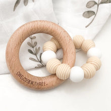 Load image into Gallery viewer, BEEHIVE Silicone and Beech Wood Teether

